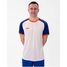 JAKO Sports T-shirt Jersey Iconic (Polyester Interlock) white/royal blue/orange men's