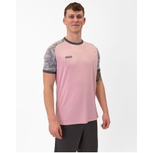 JAKO Sports T-shirt Jersey Iconic (Polyester Interlock) pink/light grey/charcoal grey Men's