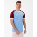 JAKO Sport T-shirt Jersey Iconic (Polyester Interlock) light blue/burgundy Men