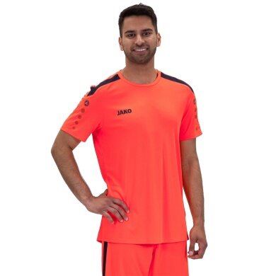 JAKO Sport T-shirt Jersey Power (Polyester Interlock, durable) orange/navy blue Men