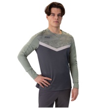 JAKO Sport Long Sleeve Sweatshirt Iconic (Polyester Stretch Fleece) anthracite/mint green Men's