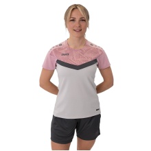 JAKO Sport Shirt Iconic (Polyester Micro Mesh) light grey/pink/charcoal grey Ladies