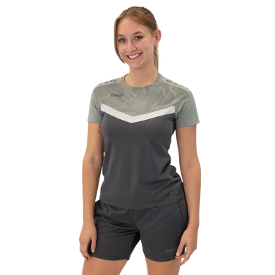 JAKO Sport Shirt Iconic (Polyester Micro Mesh) anthracite/mint green Ladies