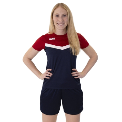 JAKO Sport Shirt Iconic (Polyester Micro Mesh) navy/red Ladies