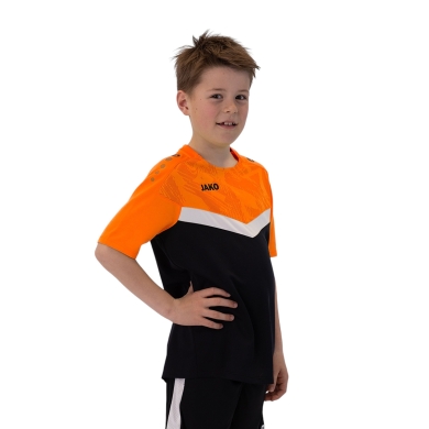 JAKO Sport T-shirt Iconic (Polyester Micro Mesh) black/neon orange children