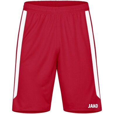 JAKO Sports Pants Power (Polyester Interlock, elastic, quick-drying) short red/white Children