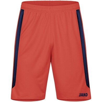 JAKO Sports Shorts Power (Polyester Interlock, elastic, quick-drying) short orange/navy blue Children