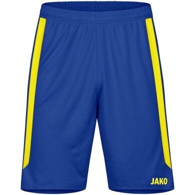 JAKO Sports Shorts Power (Polyester Interlock, elastic, quick-drying) short royal blue/yellow Children