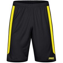 JAKO Sports Pants Power (Polyester Interlock, elastic, quick-drying) short black/yellow Kids