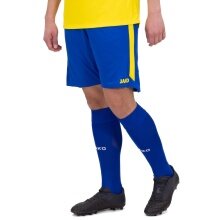 JAKO Sports Pants Power (Polyester Interlock, elastic, quick-drying) short royal blue/yellow Men