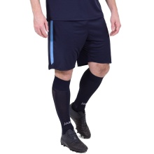 JAKO Sports Pants Power (Polyester Interlock, elastic, quick-drying) short navy blue/sky blue Men