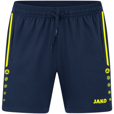 JAKO Sports Shorts Allround (Stretch-Micro-Twill) short navy/yellow Women