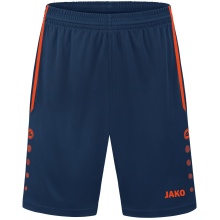 JAKO Sports Shorts Allround (Polyester Interlock, Without Inner Brief) short navy blue/orange Men