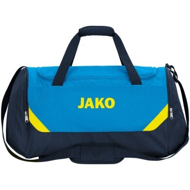 JAKO Sports Bag Iconic (Size M - 43 Litres) blue/navy blue/yellow - 55x27x29cm