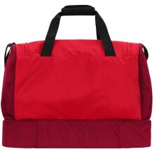 JAKO Sports Bag Iconic with Bottom Compartment (Size S - 30 Litres) Red/Wine Red - 45x24x37cm