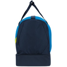 JAKO Sports Bag Iconic with Bottom Compartment (Size L - 85 Litres) Blue/Navy Yellow - 65x30x44cm