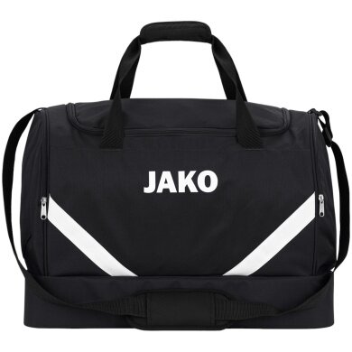 JAKO Sports Bag Iconic with Bottom Compartment (Size L - 85 Litres) Black - 65x30x44cm