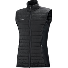 JAKO Quilted Vest Premium (elastic material, side pockets with zipper) black Women