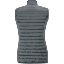 JAKO Quilted Vest Premium (elastic material, side pockets with zipper) dark grey Women