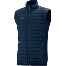 JAKO Quilted Vest Premium (elastic material, side pockets with zipper) navy blue Men