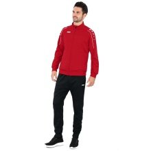 JAKO Polyester Classico Training Suit (Jacket and Trousers, 100% Polyester) Red/Black Men