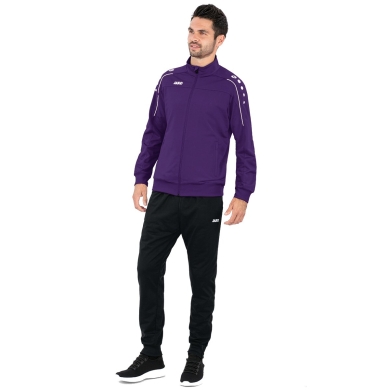 JAKO Polyester Classico Training Suit (Jacket and Trousers, 100% Polyester) Purple/Black Men