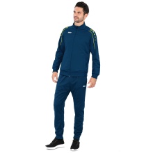 JAKO Polyester Classico Training Suit (Jacket and Trousers, 100% Polyester) Dark Blue/Yellow Men