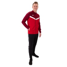 JAKO Polyester Training Suit Iconic (Jacket and Trousers, sporty cut) red/wine red men's