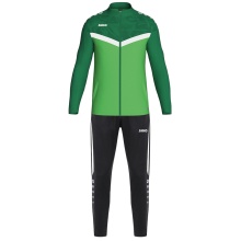 JAKO Polyester Training Suit Iconic (Jacket and Trousers, sporty cut) green/dark green men's