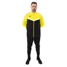 JAKO Polyester Training Suit Iconic (Jacket and Trousers, sporty cut) black/yellow Men's