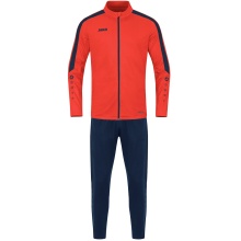 JAKO Training Suit Polyester Power (Jacket and Trousers) Orange/Navy Blue Men