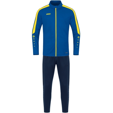 JAKO Training Suit Polyester Power (Jacket and Trousers) royal blue/yellow/navy blue Men