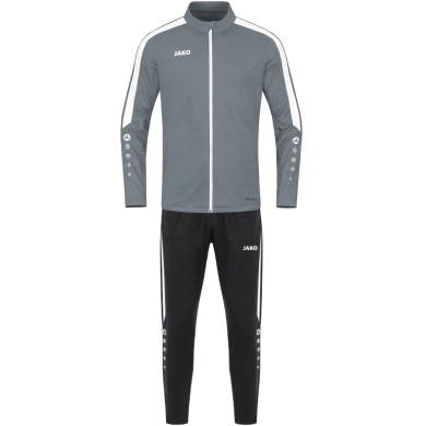 JAKO Training Suit Polyester Power (Jacket and Trousers) Dark Grey/Black Men