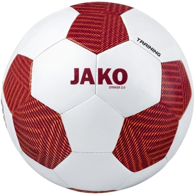 JAKO Training Ball Striker 2.0 (Size 5) white/wine red - 1 Ball