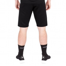 JAKO Training Pants (Short) Challenge - Double-Stretch-Knit, Side Pockets with Zipper - black/white Men