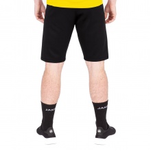 JAKO Training Pants (Short) Challenge - Double-Stretch-Knit, Side Pockets with Zipper - black/yellow Men