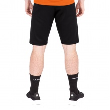 JAKO Training Pants (Short) Challenge - Double-Stretch-Knit, Side Pockets with Zipper - black/orange Men