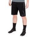 JAKO Training Pants (Short) Challenge - Double-Stretch-Knit, Side Pockets with Zipper - black/grey Men