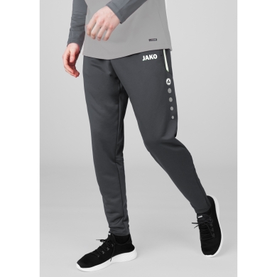 JAKO Training Pants Allround (Polyester-Terry, high wearing comfort) long anthracite grey Men