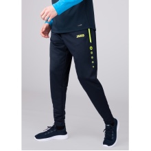 JAKO Training Pants Allround (Polyester-Terry, high wearing comfort) long navy blue/yellow Men