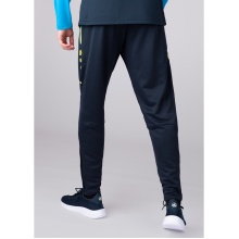 JAKO Training Pants Allround (Polyester-Terry, high wearing comfort) long navy blue/yellow Men