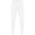 JAKO Training Pants Power (Stretch-Knit-Polyester, Side Pockets with Zip) long white Men