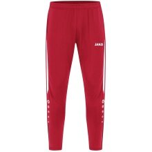 JAKO Training Pants Power (Stretch-Knit-Polyester, Side Pockets with Zip) long red/white Men