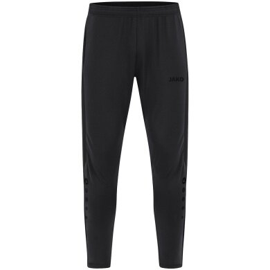 JAKO Training Pants Power (Stretch-Knit-Polyester, Side Pockets with Zip) long black Kids