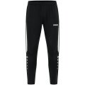 JAKO Training Pants Power (Stretch-Knit-Polyester, Side Pockets with Zip) long black/white Kids