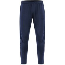 JAKO Training Pants Power (Stretch-Knit-Polyester, Side Pockets with Zip) long navy blue Children