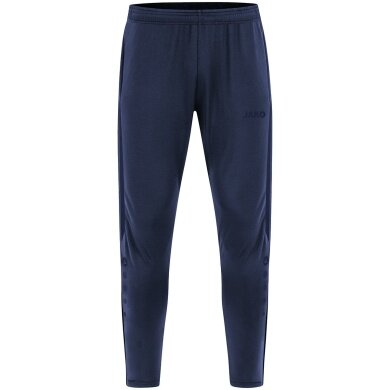 JAKO Training Pants Power (Stretch-Knit-Polyester, Side Pockets with Zip) long navy blue Men