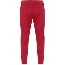 JAKO Training Pants (Polyester Pants) Power (elastic, side pockets with zipper) long red/white Men