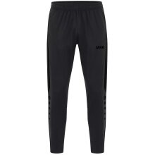 JAKO Training Pants (Polyester Pants) Power (elastic, side pockets with zipper) long black Men