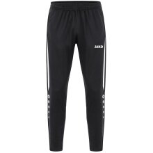 JAKO Training Pants (Polyester Pants) Power (elastic, side pockets with zipper) long black/white Men